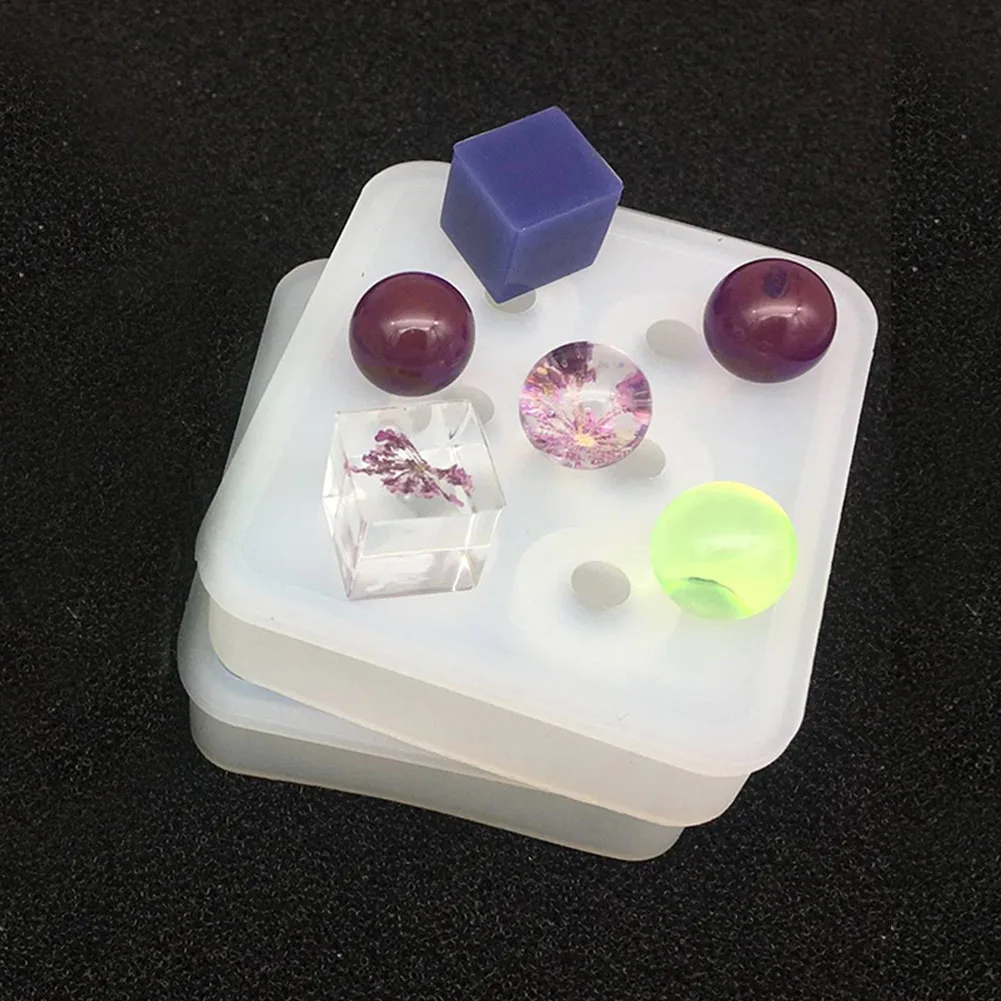 

Durable Round Sphere Necklace Ball Shape Pendant Handiwork Jewelry Making Casting Tool Resin Craft Mould Silicone Mold DIY