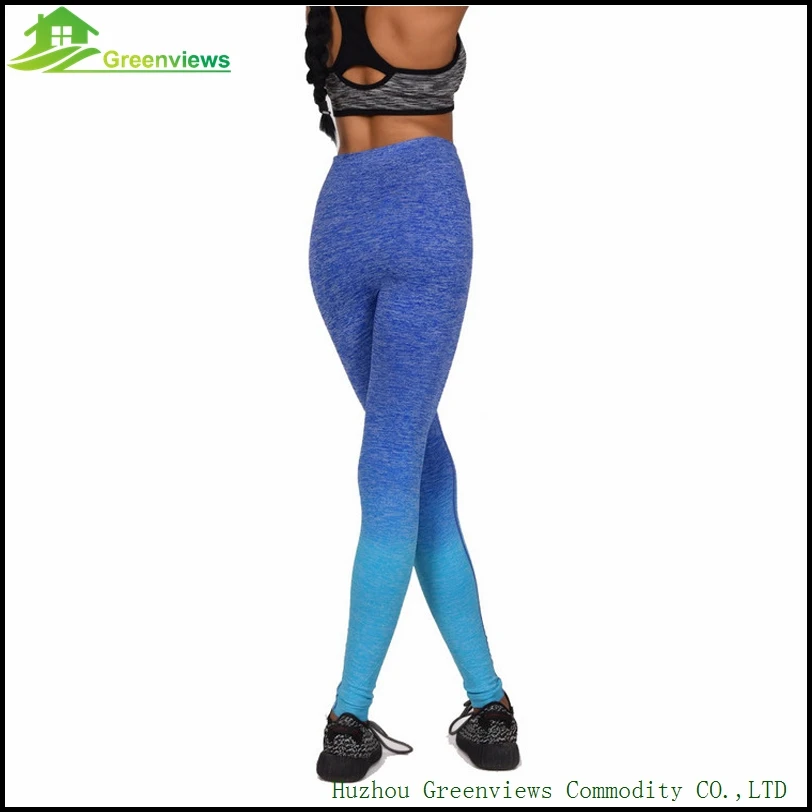 1pcs / lot Fitness Clothing Women Elastic Sporting Leggings Gradient