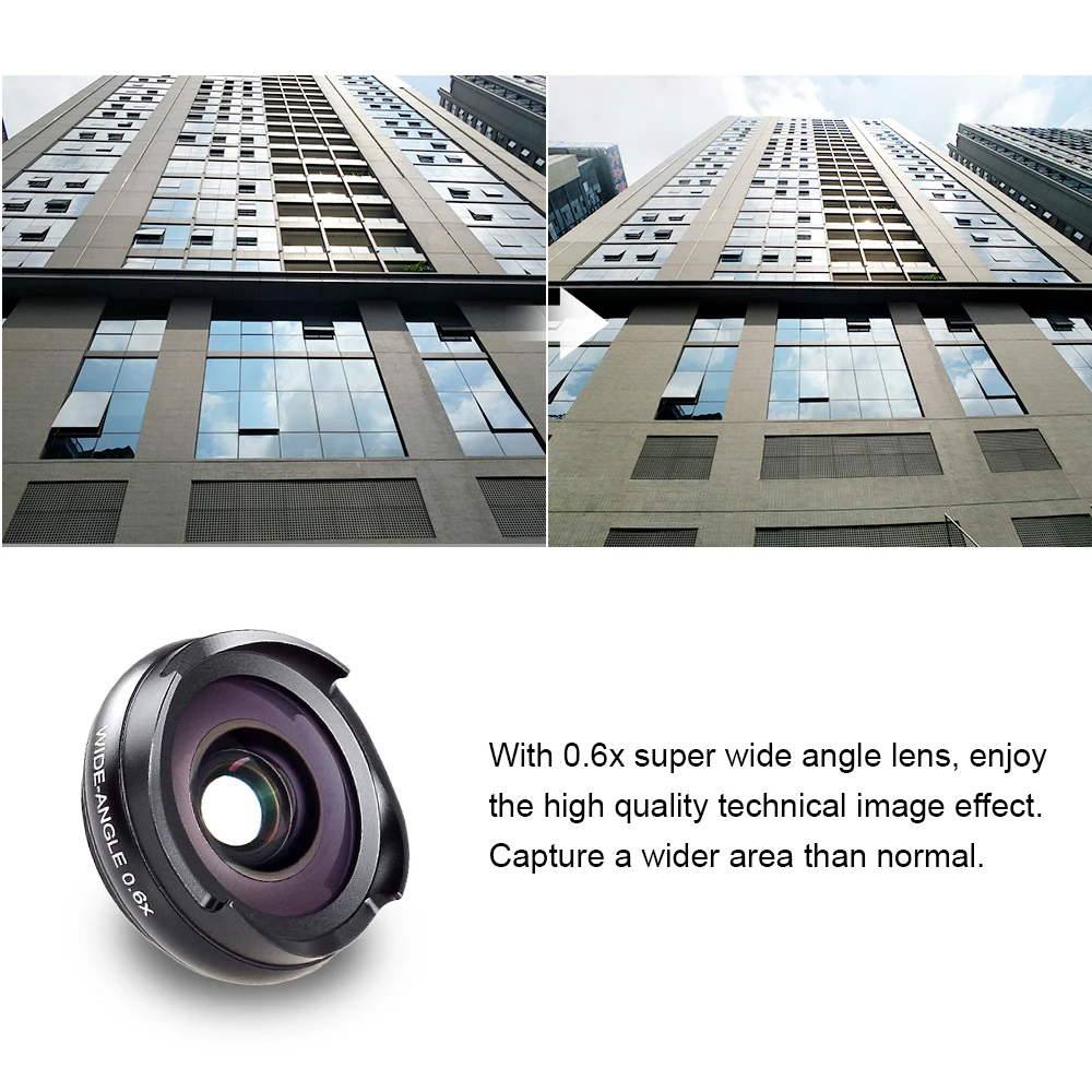 APEXEL Pro Optic phone lens 4 k HD 0.6x широкоугольный + 10x Макро объектив камеры комплект для iPhone 5S
