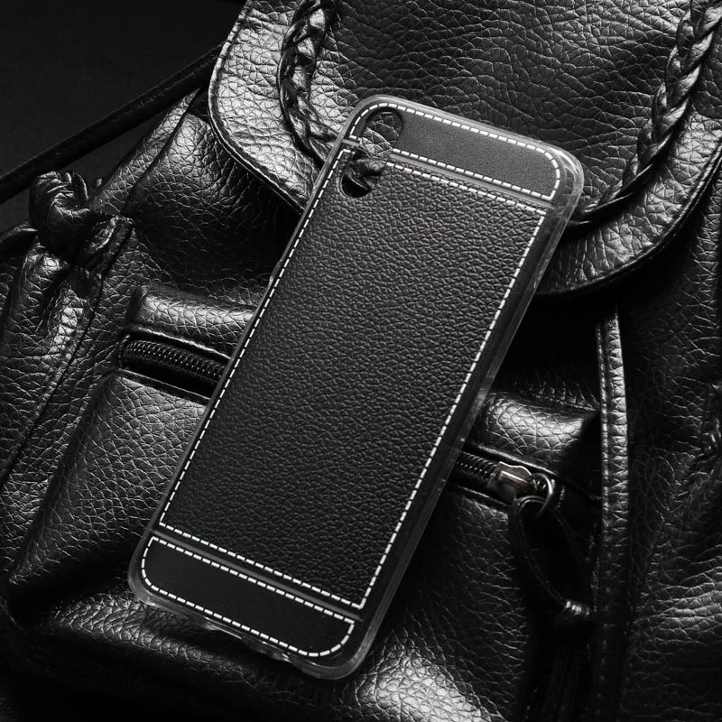 Чехлы из ТПУ личи для Sony Xperia Z2 Z1 Z3 Z ZR Z5 Compact L39H M2 M4 Aqua Case C S39H C3 C4 T3 L1 E3 E5 E6 Dual