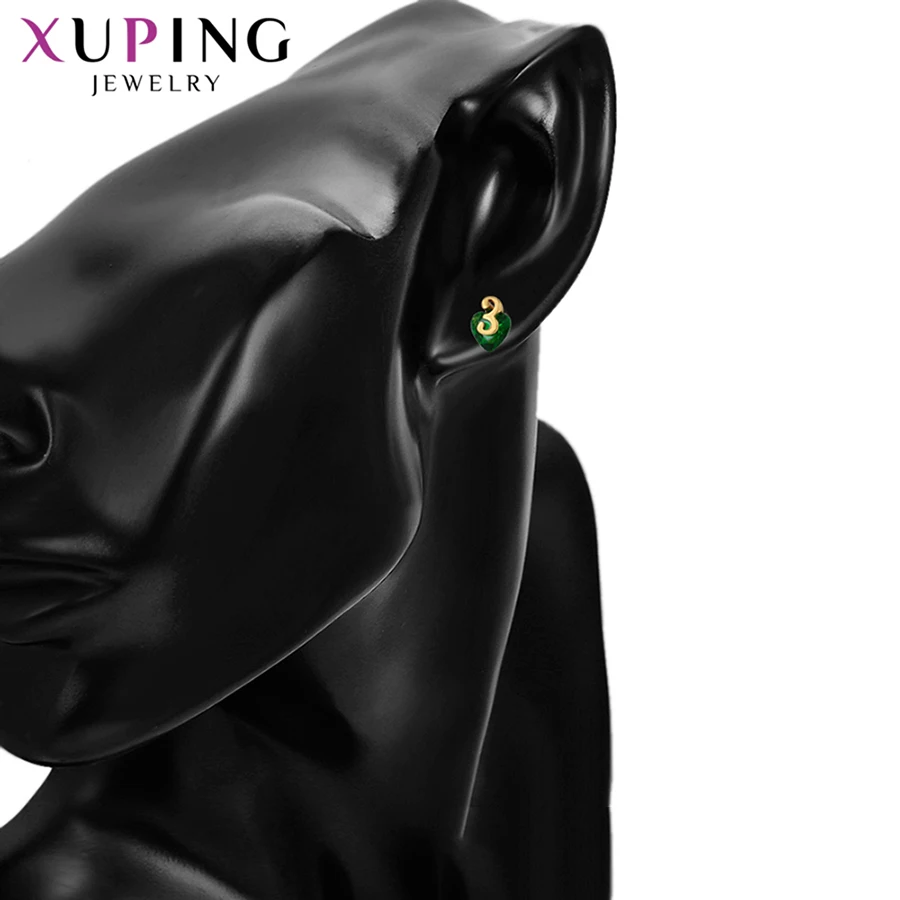 Xuping Элегантная черная Серьга для женщин дизайн цвет чистого золота покрытие синтетик класса модные ювелирные изделия вечерние подарки S134, 9-98110