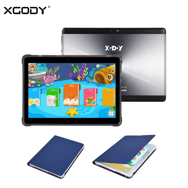 XGODY Детский планшетный ПК 10,1 дюймов 1280*800 Android 7,0 1 Гб 16 Гб Двойная камера 2МП+ 5Мп Bluetooth WiFi 5000 мАч 3g телефонный звонок планшетный ПК
