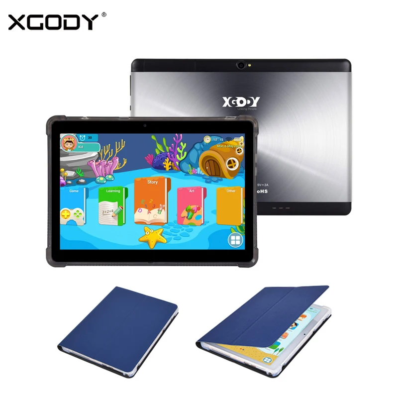 XGODY kids tablet PC 10,1 дюймов 1280*800 Android 7,0 1 Гб 16 Гб Двойная камера 2MP + 5MP Bluetooth WiFi 5000 мАч 3g телефонный звонок планшетный ПК