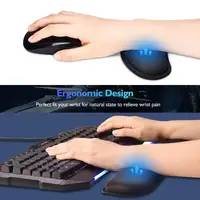 New Wrist Rest Mouse Pad with Non-Slip Base Wrist Rest Pad Ergonomic Mousepad for Typist Office Gaming PC Laptop - Image 2