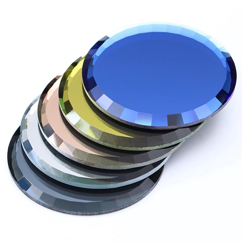 

1 Pc False Nail Tips Display Board Resin Stone Mirror Glass Color Palette Practice Shelf Dish Manicure Nail Decoration Art Tool