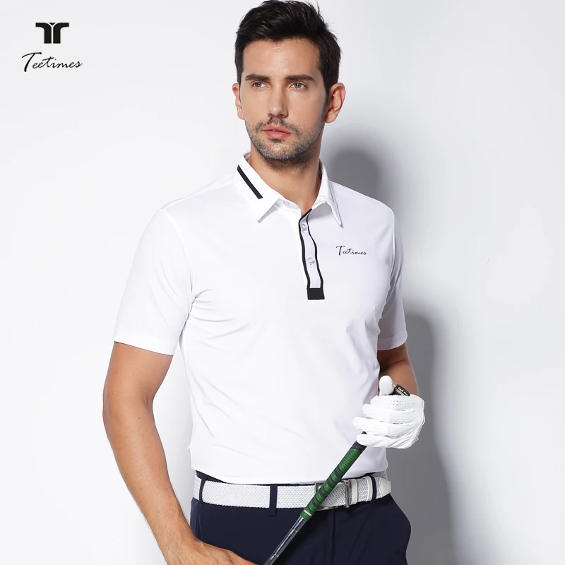 Teetimes New Arrival Men Golf Polo Shirts Quick Dry Breathable Male T