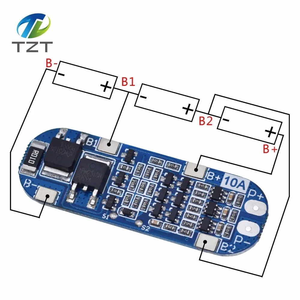 

1PCS 3S 10A Li-ion Lithium Battery 18650 Charger Protection Board 11.1V 12.6V