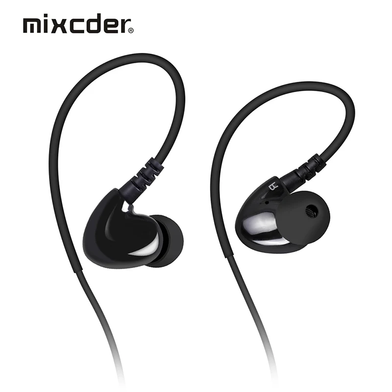  Mixcder SH302 Hybrid Dual Drivers In-Ear Wired Earphone Noise Canceling Super Bass HiFi Earphones with Memory Wire --2 Drivers 