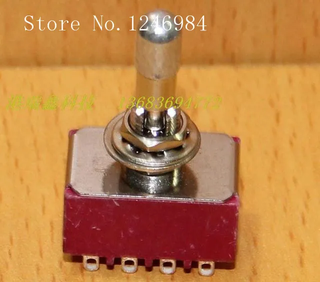 

[SA]T8405-LK lockable four stalls anti- lock neck touching M6.35 small toggle switch T80-T Taiwan SH Han Xing--10pcs/lot