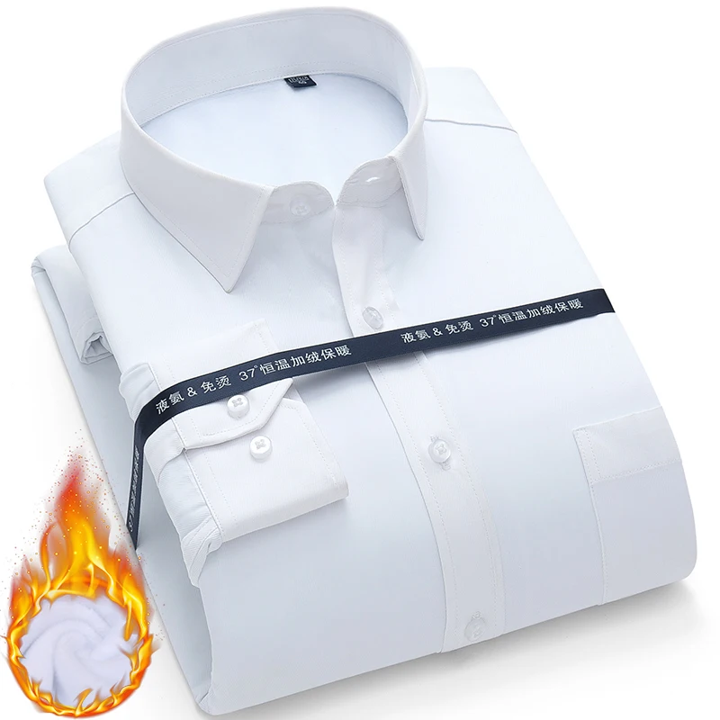 Зимнее платье shhirt теплый толстый модный бренд Camisa Masculina рубашка с длинными