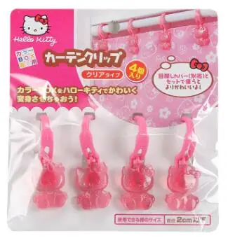 5 пачек(4 шт в 1 упаковке) мультфильм ванная комната занавески крючки - Цвет: pink