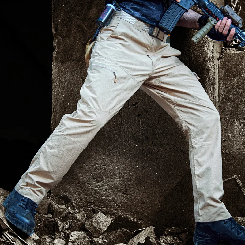Мужские брюки, летние тонкие тактические брюки, Военный стиль, армейский Стиль, быстросохнущие легкие городские военные длинные брюки, мужские брюки-карго