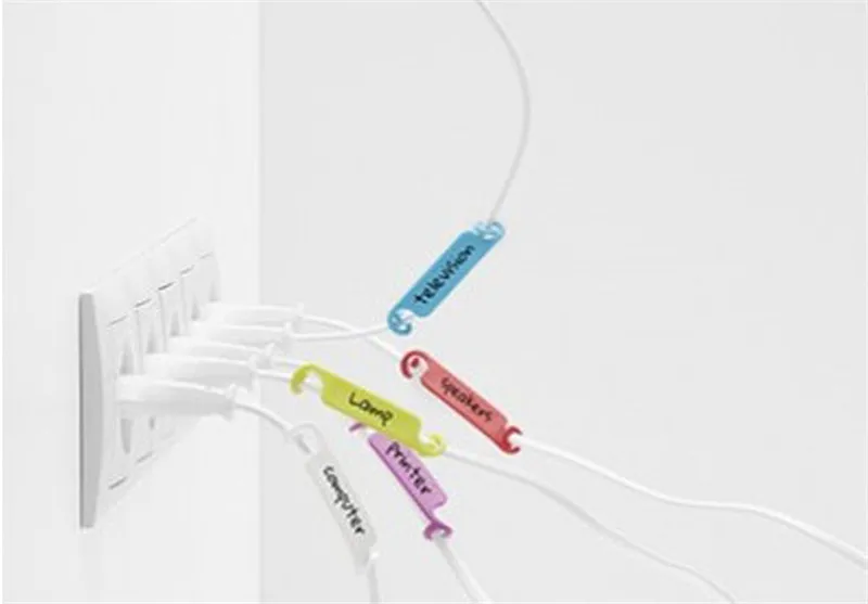 10 шт. кабель протектор записываемый кабель этикетка данных кабельная бирка шнур питания отделка этикетка цветная этикетка карта