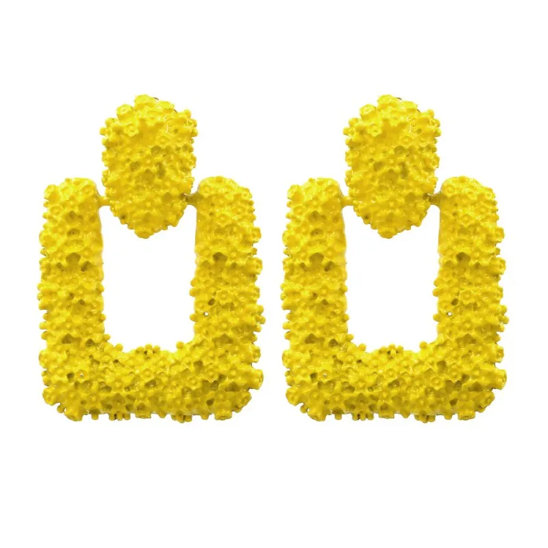 Длинные металлические массивные серьги для женщин Brincos золотые геометрические круглые свадебные вечерние Boho Висячие висячие серьги Модные ювелирные изделия - Окраска металла: Yellow