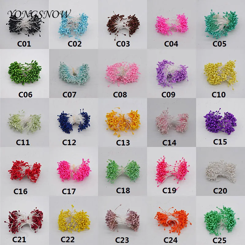 3mm Mini Flower Stamens Artificial Stamen DIY Handmade Wreath Wedding Party Decoration Scrapbooking Crafts 250Pcs/lot