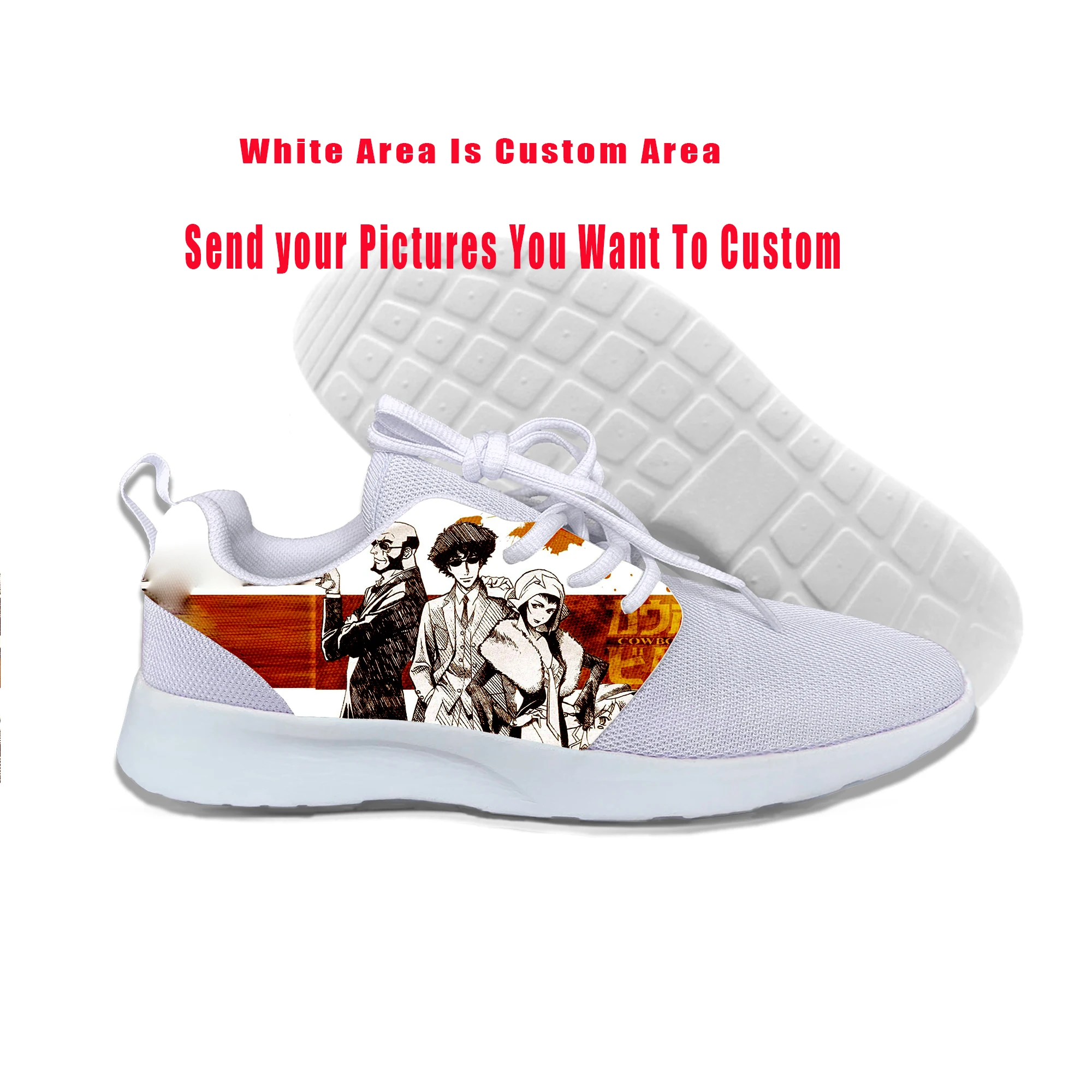 

2019 Hot Cool Fashion Funny High Quality Summer Sneakers Handiness Casual Shoes For Men Women 3D Print Anime Cowboy Bebop