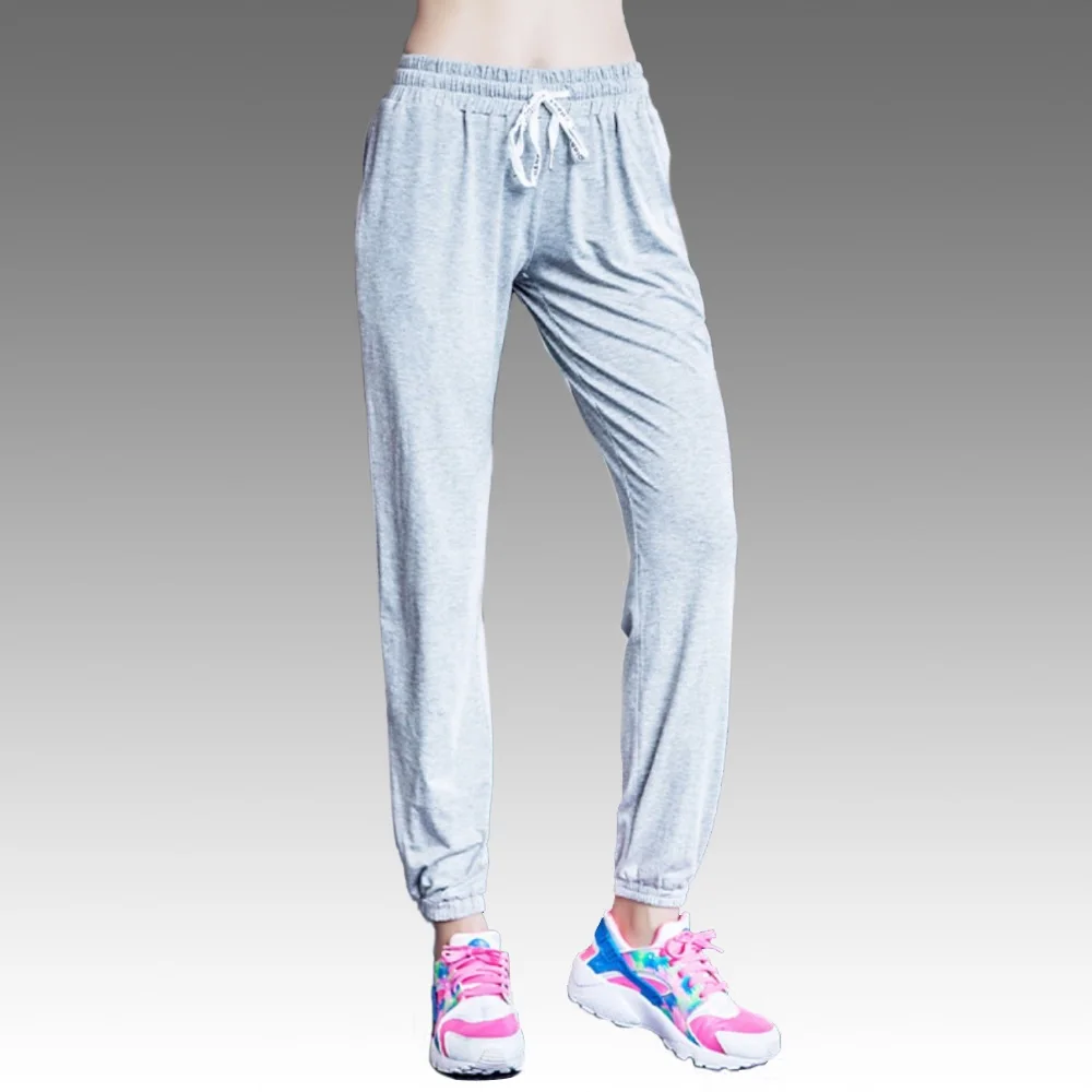 SY25354 Women's Drawstring Elastic Waist Leisure Sports Yoga Pants Jogging Bottom Trousers