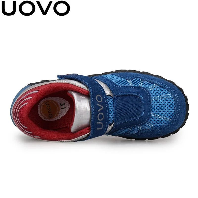 UOVO Новое поступление Брендовая детская обувь лето осень дышащие кроссовки для мальчиков светильник-вес Детская школьная обувь гоночный стиль
