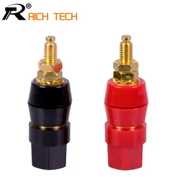 

1pair(black+red) Terminals Red Black Connector Amplifier Terminal Binding Post Banana Speaker Plug Jack