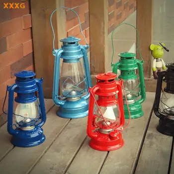 

XXXG//Creative kerosene lamp nostalgic restoring ancient ways portable lantern coffee shop decoration glass furnishing articles