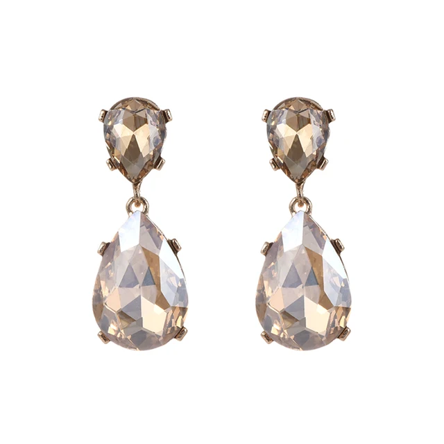 Zhini Luxury Wedding Crystal Dangle Earrings For Women Beads Gem Zhini Luxury Wedding Crystal Dangle Earrings For Women Beads Gem Fashion Designer Drop Statement Jewelry