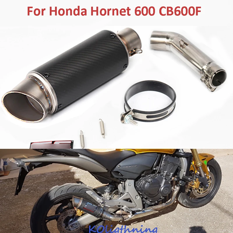 Слипоны CB600F Hornet, выхлопная система мотоцикла, глушитель, глушитель, Труба среднего соединения для Honda Hornet 600 CB600F Hornet