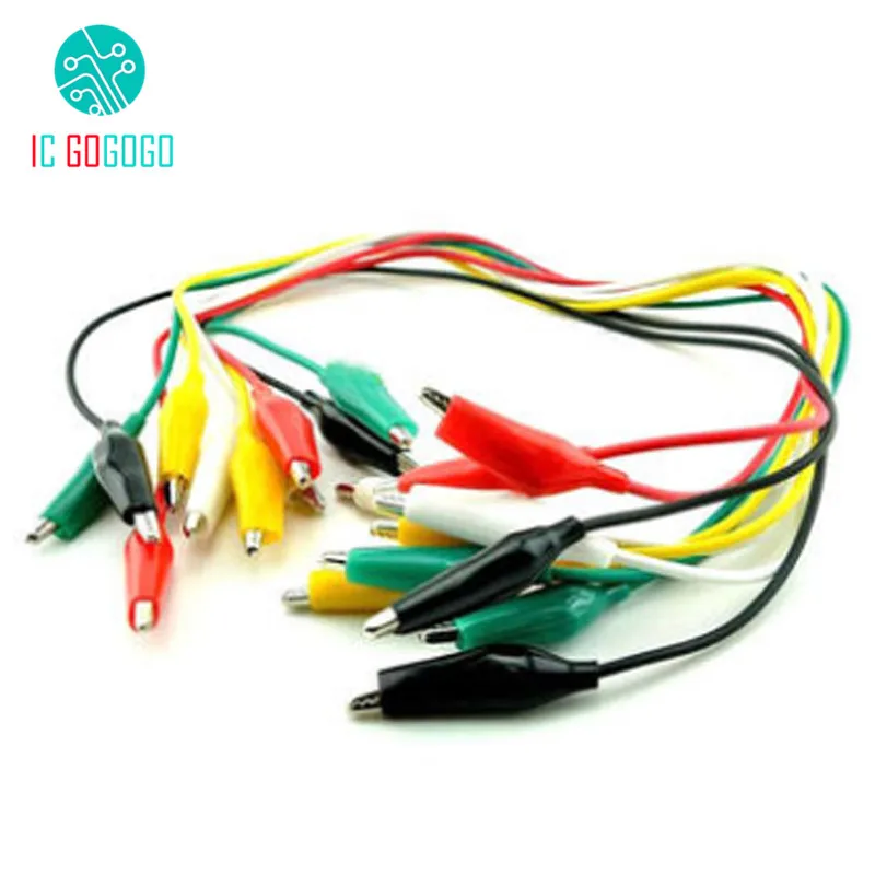 

5pcs Alligator Clips Cable Electrical DIY Test Leads Double-ended Crocodile Clip Roach Test Jumper Wire Connector 50CM Pa'r't's