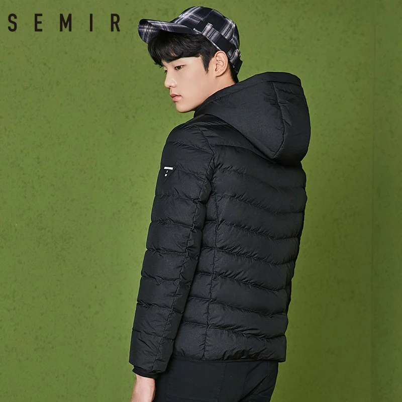 Мужская куртка пуховик SEMIR короткая приталенная в Корейском стиле модный теплый