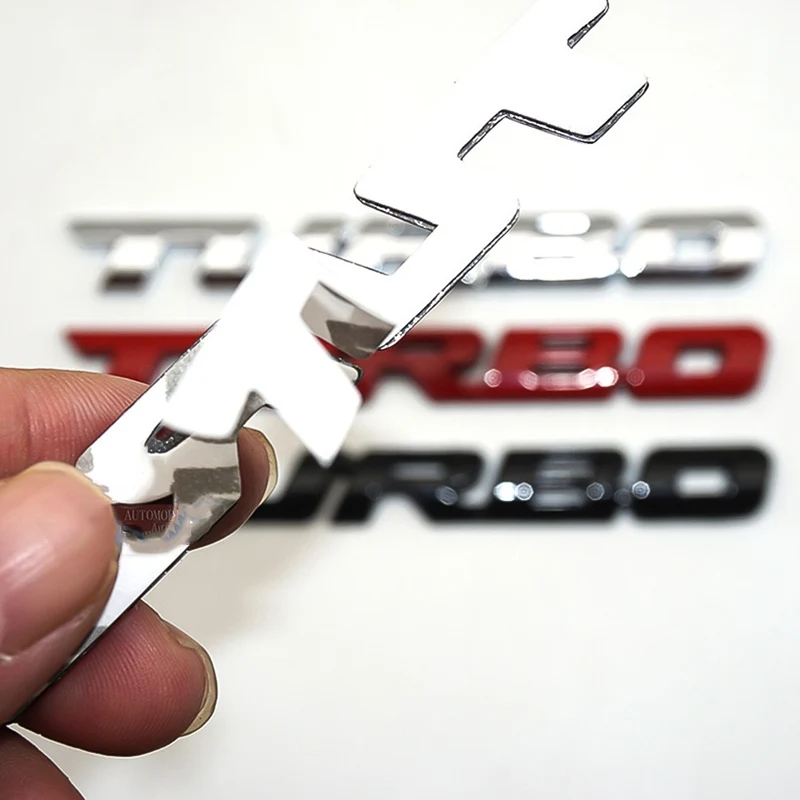 3D стайлинга автомобилей Стикеры Металлическая Эмблема TURBO тела сзади значок
