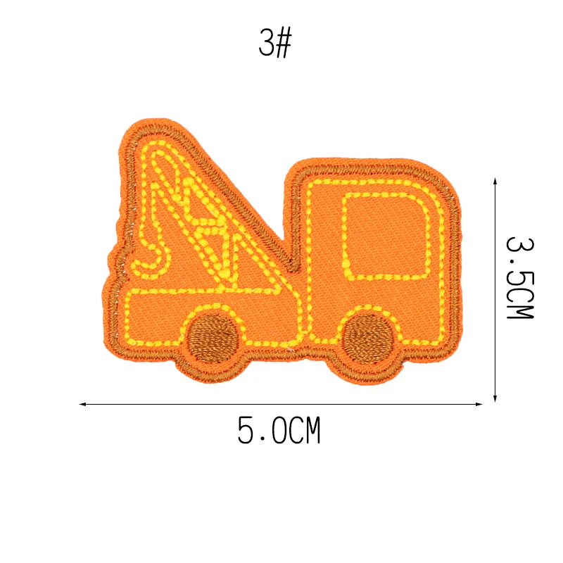 JOD мультфильм Авто ткань патч прикрепляется гладильная термо аппликации для детской одежды наклейки для шитья вышивка Diy патч - Цвет: 3