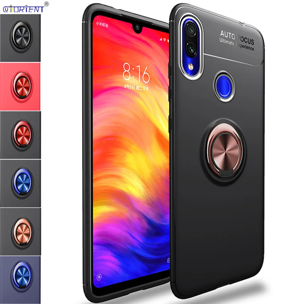 Чехол-подставка для Xiaomi Redmi Note 7 с металлическим кольцом | Мобильные телефоны и
