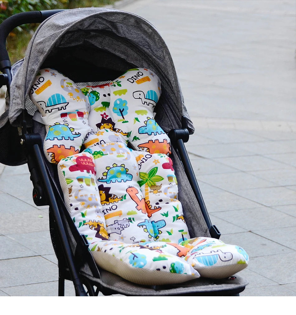 Удобный хлопковый коврик для детской коляски, четыре сезона, мягкая подушка для сиденья, детская подушка для коляски, аксессуары для коляски