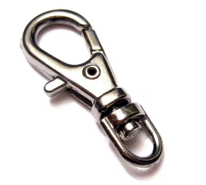 

Hot Vintage Silver Swivel Lobster Clasp Clips Key Hook Keychain Ring Findings Clasps For Keychains Making Accessories HOT A710