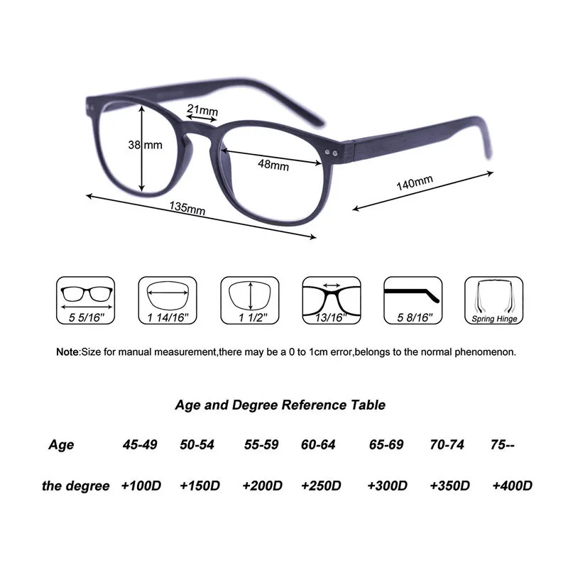 Круглое стекло для чтения es для женщин и мужчин с деревянным узором рамка для глаз стекло es для мужчин s деревянное пресбиопическое стекло с светильник диоптрийный прицел лупа