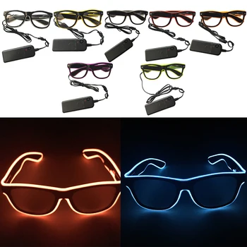 

Funny Luminous Eye Glasses Mask LED Light Up Rave Glasses Halloween Party Costume Eyewear