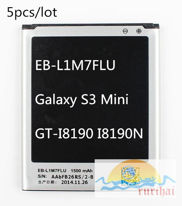 5 шт./лот аккумулятор для Galaxy S3 мини S3Mini GT-I8190 I8190N EB-L1M7FLU 1500 мАч | Мобильные телефоны