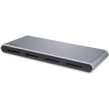 

StarTech.com 4-Slot USB-C SD Card Reader - USB 3.1 (10Gbps) - SD 4.0, UHS-II, MMC,SD,SDHC,SDXC, Black, CE, FCC, TAA, USB 3.2 Gen