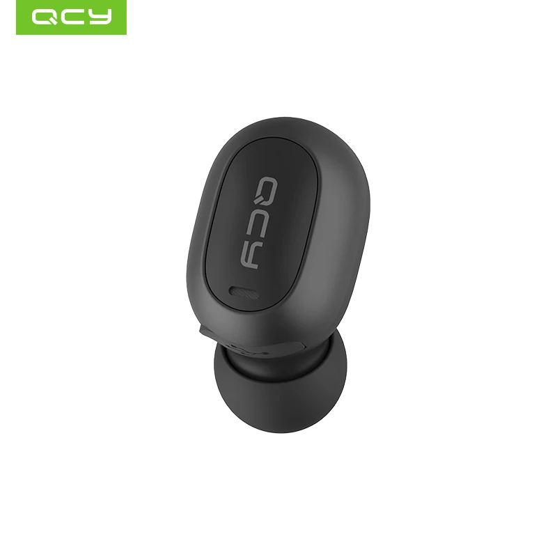 QCY qm1 Мини Bluetooth V5.0 наушники с микрофоном беспроводная Спортивная гарнитура музыкальные наушники с шумоподавлением - Цвет: Black