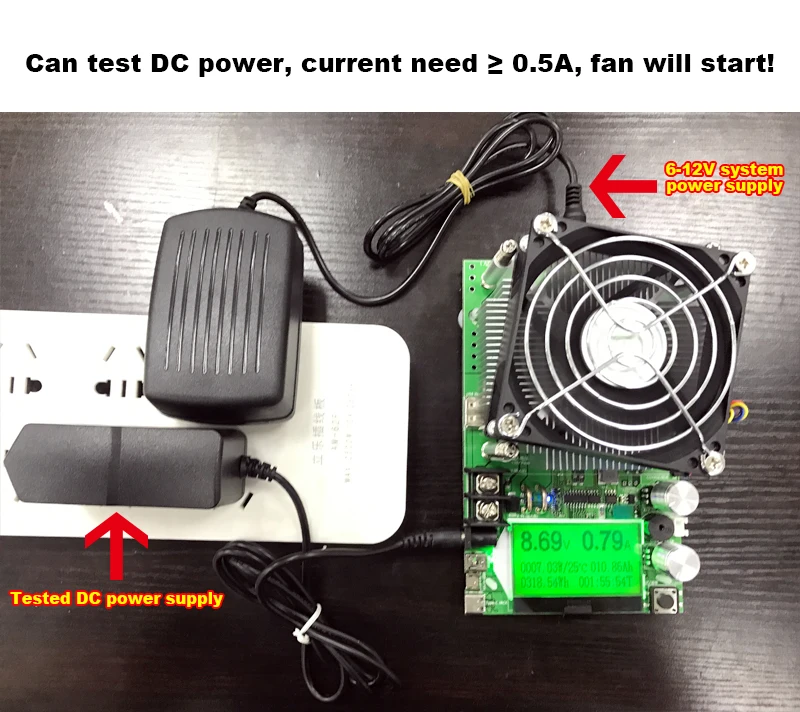 US $62.97 180w Digital Capacity Tester Power Supply Indicator Dc 200v Electronic Load Discharger Resistor Usb Check Test 18650 Battery Box