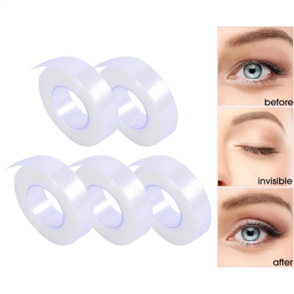 

5 Rolls Professional False Eyelash Extensions Tape Sticker Transparent Breathable Medical PE Eyelash Grafting Eyelid Sticker