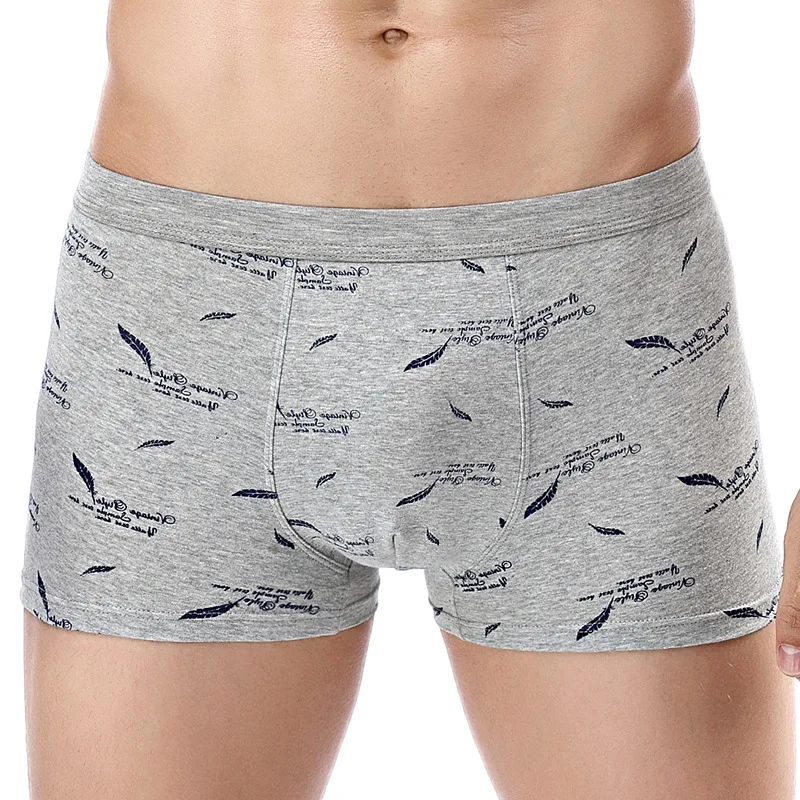 

2019 Sexy Underwear Men Comfortable Boxers Breathable Mens Boxer Shorts printing Underpants Male cotton Panties