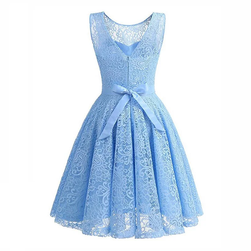 Kostlich Lace Summer Dress Women 2017 Sleeveless Lace Hollow Out Sexy Evening Party Dresses Bet Tunic 50s Hepburn Dress Sundress (8)