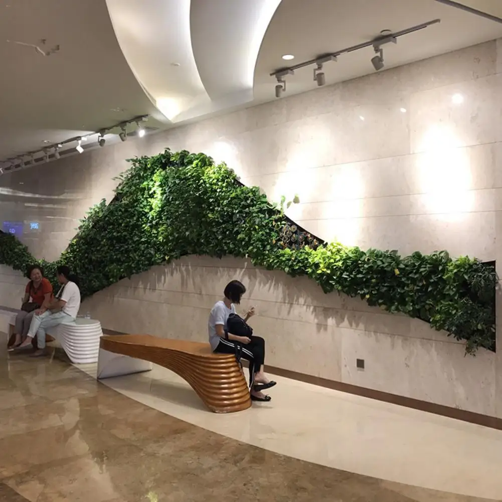 Emulational Ivy Leaf Plastic Garden Screen Rolls Wall Landscaping Fake Turf Plant Wall Background Decorations Garden Fence Lawn
