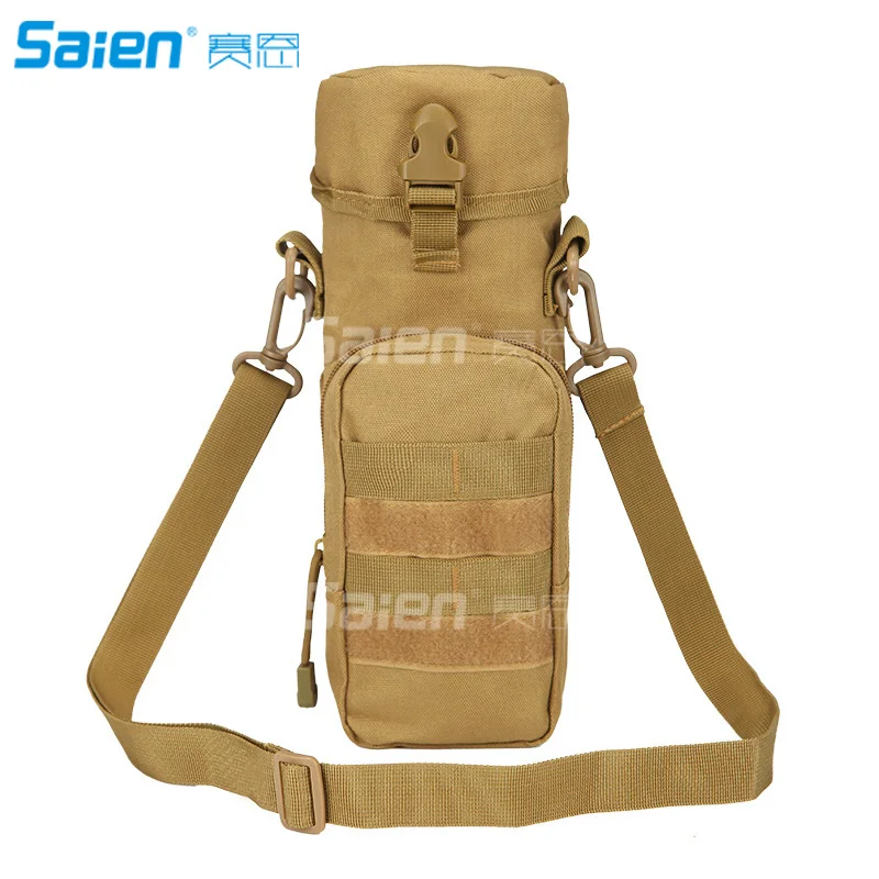 City Jogging Bags Zipper Flip Water Bottle Kettle Bag Pouch Carry Bag Case for Outdoor Travel Activities with Shoulder Strap