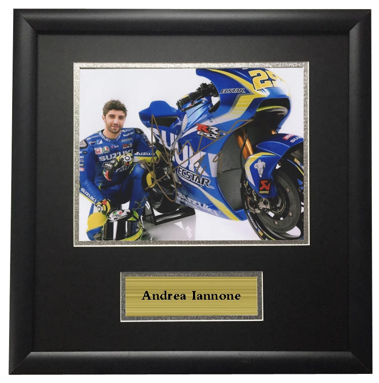 

With SA COA MOTOGP Iannone Racer autographed signeded Photo Framed