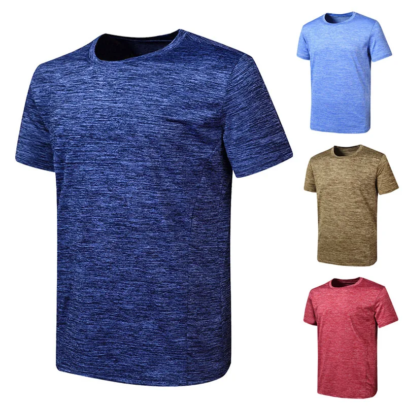

2019 Newly Men Fitness Short Sleeve Activewear T-Shirt Fast Drying Breathable Sports Tops