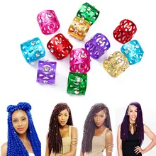 10 шт. смешанные волосы кольцо бусины регулируемые волосы косички бусины для дредов регулируемые волосы кольца для косичек застежки-запонки ювелирные изделия в виде труб