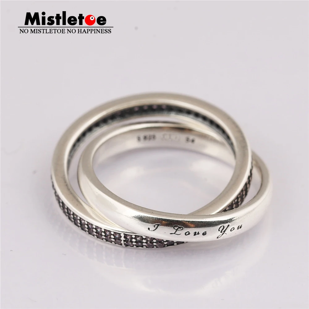 

100% 925 sterling Silver Sweet Promise Ring, Pink CZ Compatible with European Jewelry