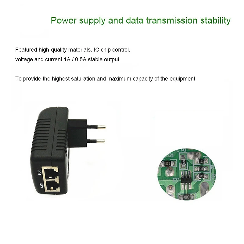 Dc48V 0.5A Poe инжектор Spliter для Cctv Ip камера сети Poe коммутатор Ethernet Poe адаптер Us Plug