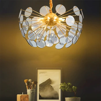 

Modern Luxury LOFT LED Pendant Lights Glass Art Nordic LED Pendant Lamp Restaurant American Bedroom Hanging Lamp Kitchen Fixture